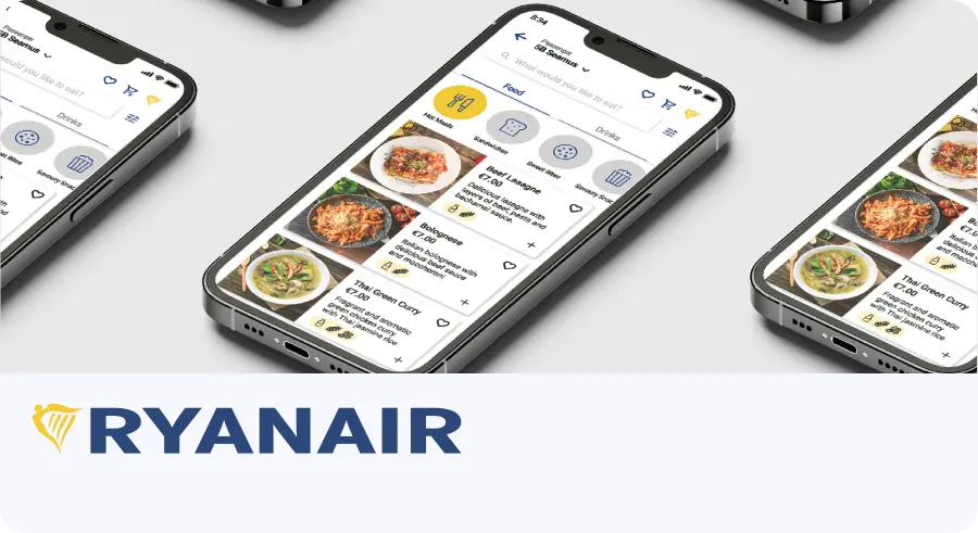 Improving Ryanair's inflight ordering app feature"